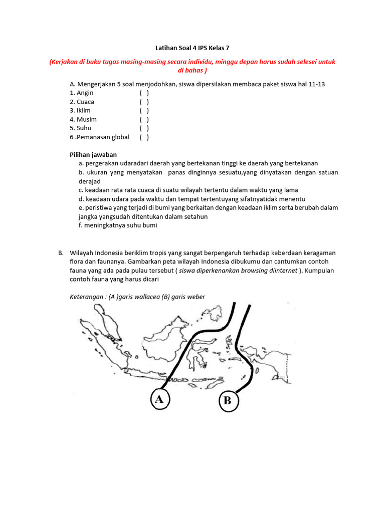 Latihan Soal 4 IPS Kelas 7C | PDF