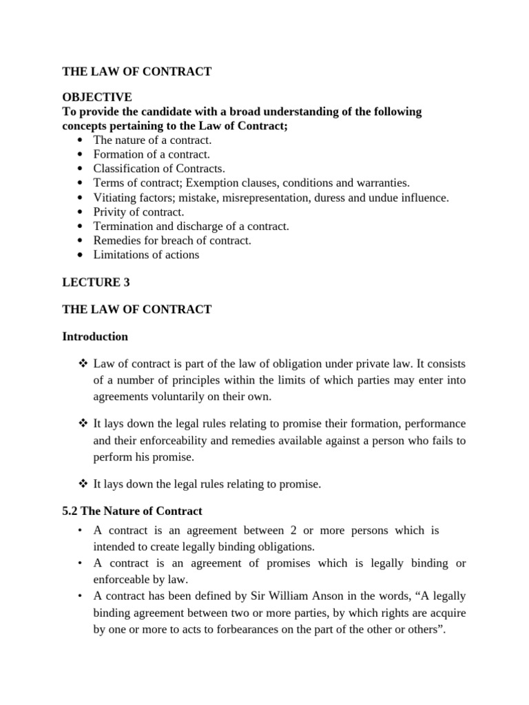 Understanding the Law of Contract | PDF | Offer And Acceptance ...