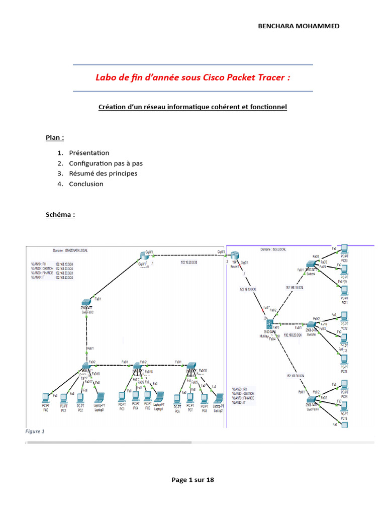 Labo Cisco Packet Tracer : Réseaux VLANs | PDF | Adresse IP | Routage