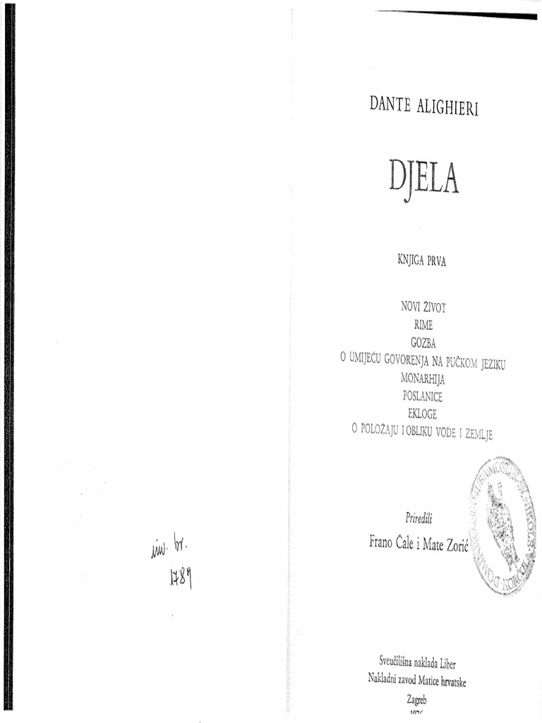 01 - Dante - Gozba I | PDF