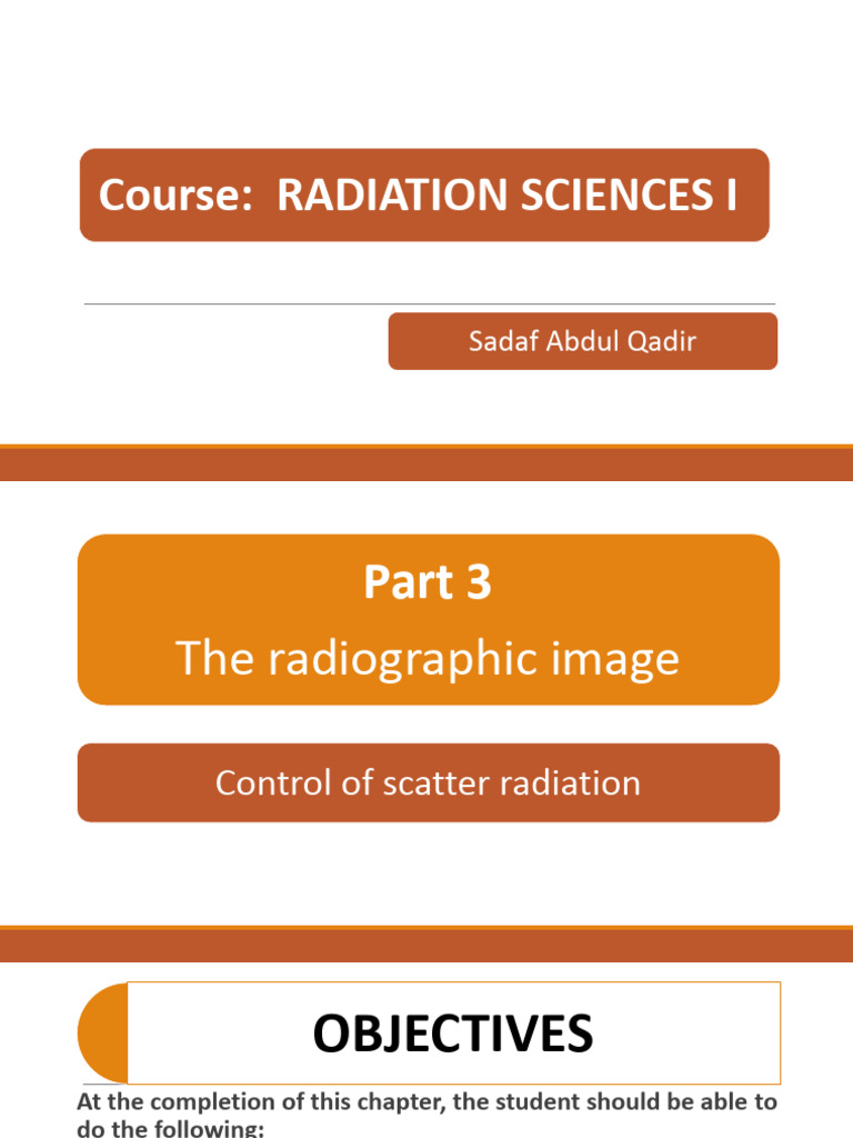 Lecture 17 Radiation Science | PDF | X Ray | Radiography