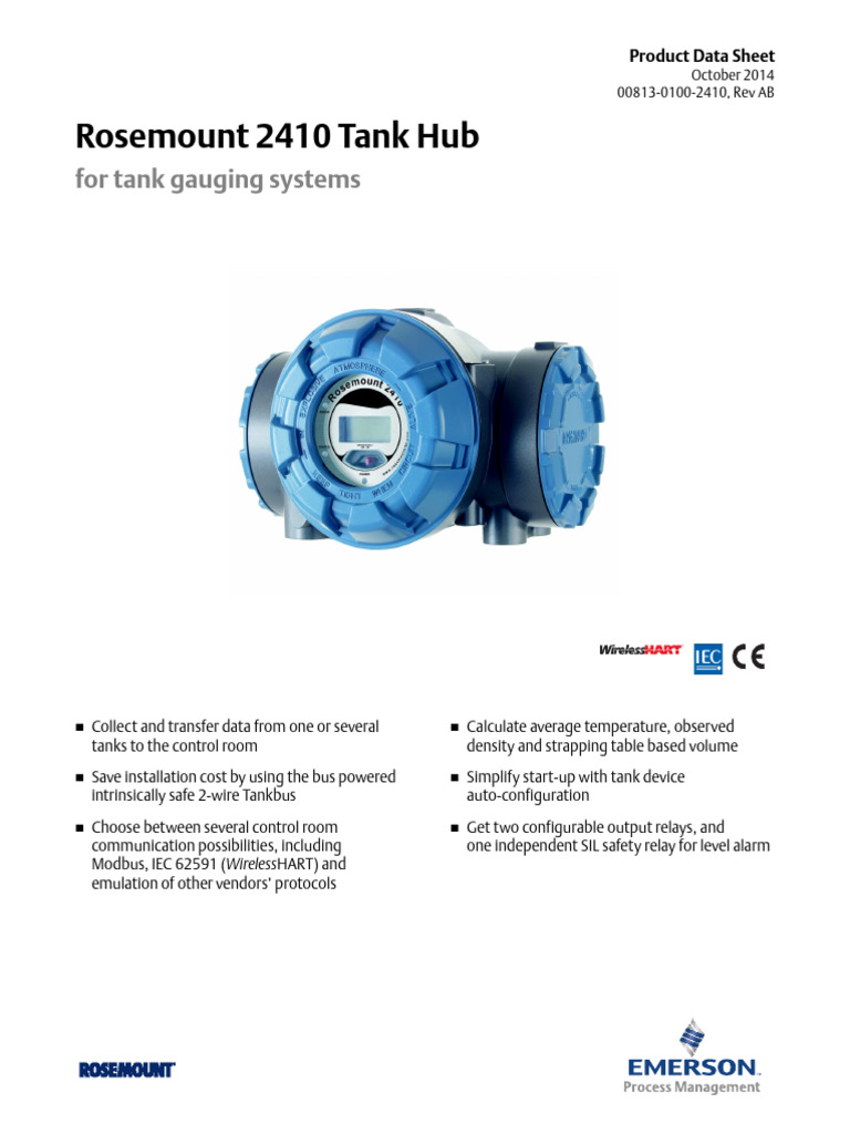 Rosemount 2410 Tank Hub Overview | PDF | Relay | Electrical Connector