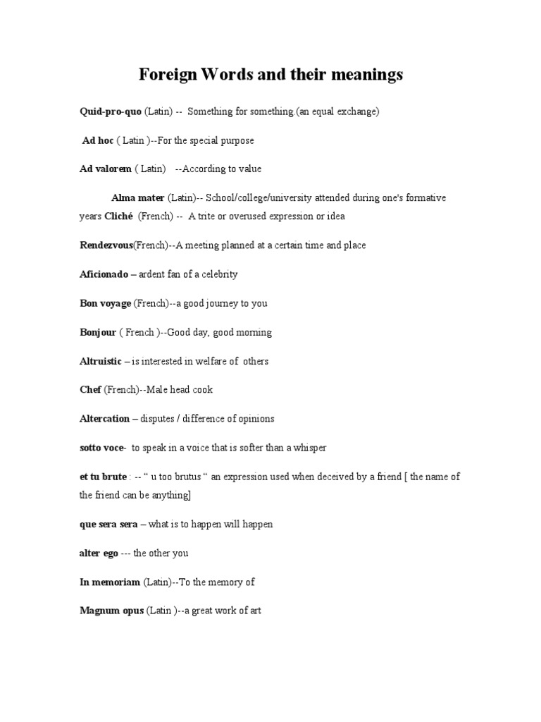 12800_Foreign Words and Their Meanings