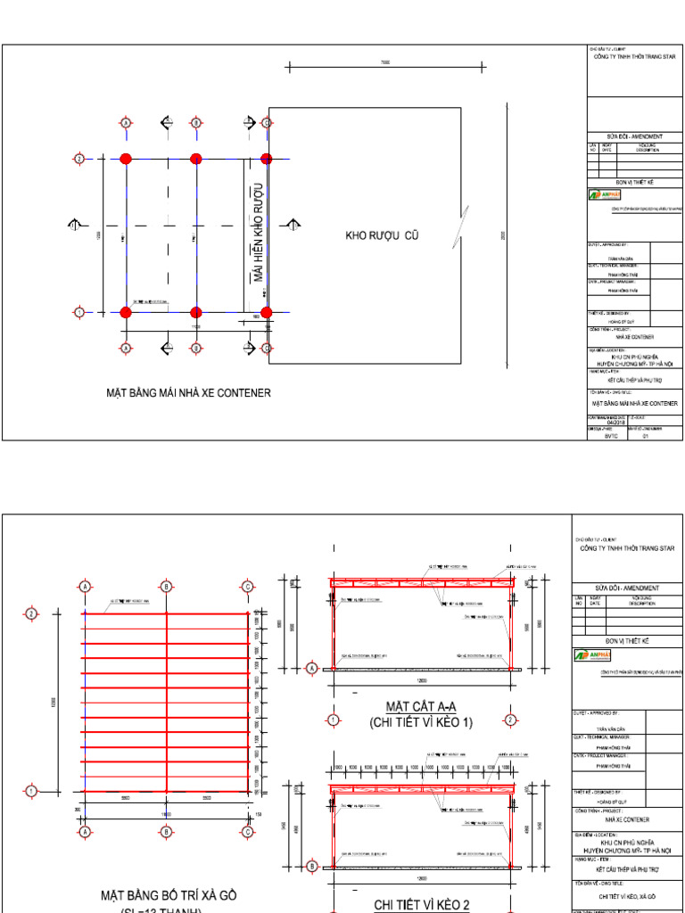 Bản Vẽ Mái Che Container | PDF