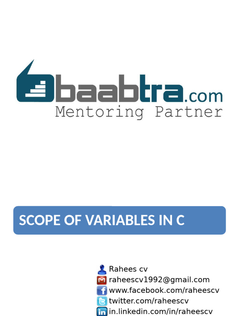 Scopeofvariables 140612013155 Phpapp01 | PDF | Variable (Computer ...
