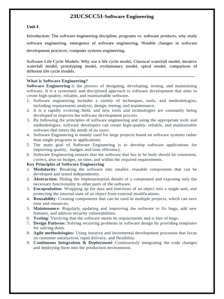 Software Engineering Principles and Practices | PDF | Software ...