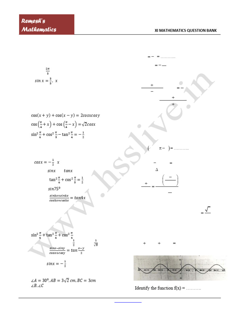 Trigonometry Solutions for Class 11 | PDF | Trigonometry ...