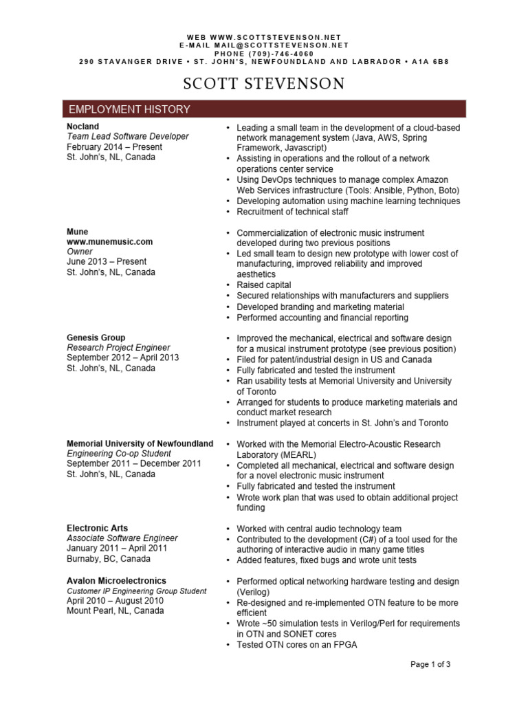 Software Developer Resume Overview | PDF | Computer Programming ...