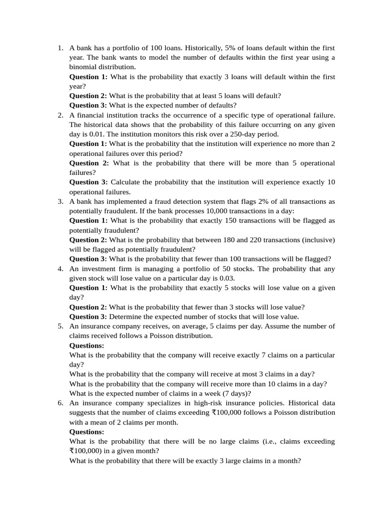 Probability Analysis in Finance | PDF | Value At Risk | Financial Risk