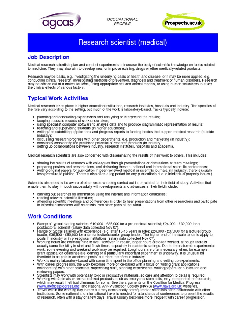 Research Scientist Job Description Scientist Doctor Of Philosophy