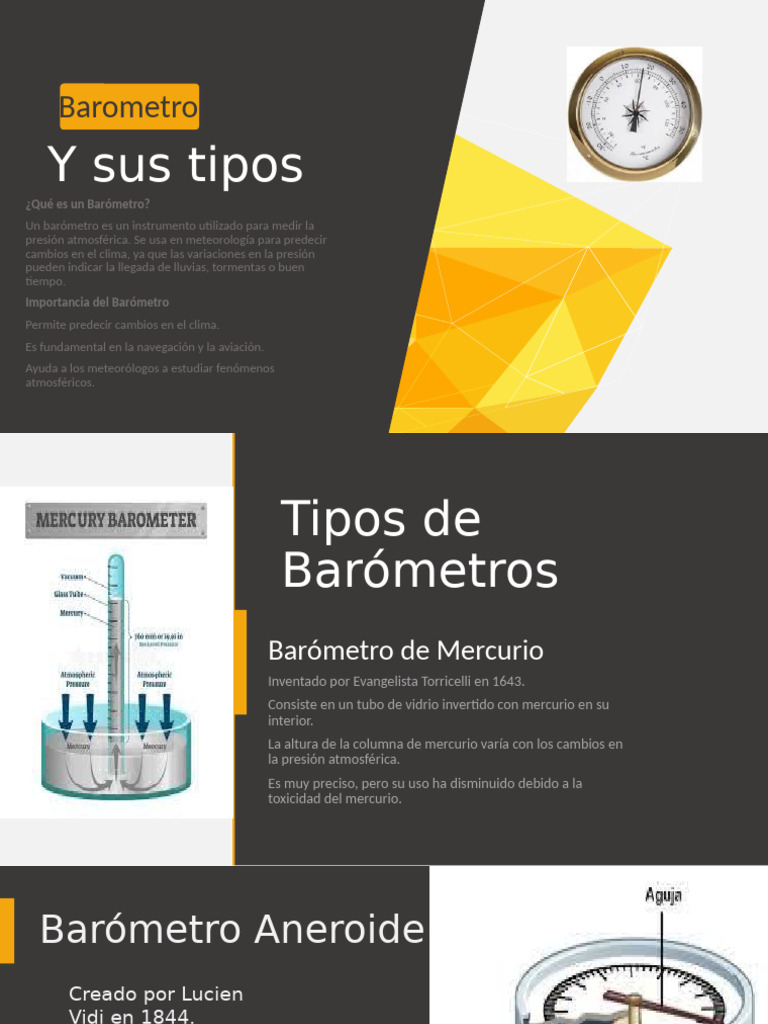 Tipos y usos del barómetro | PDF