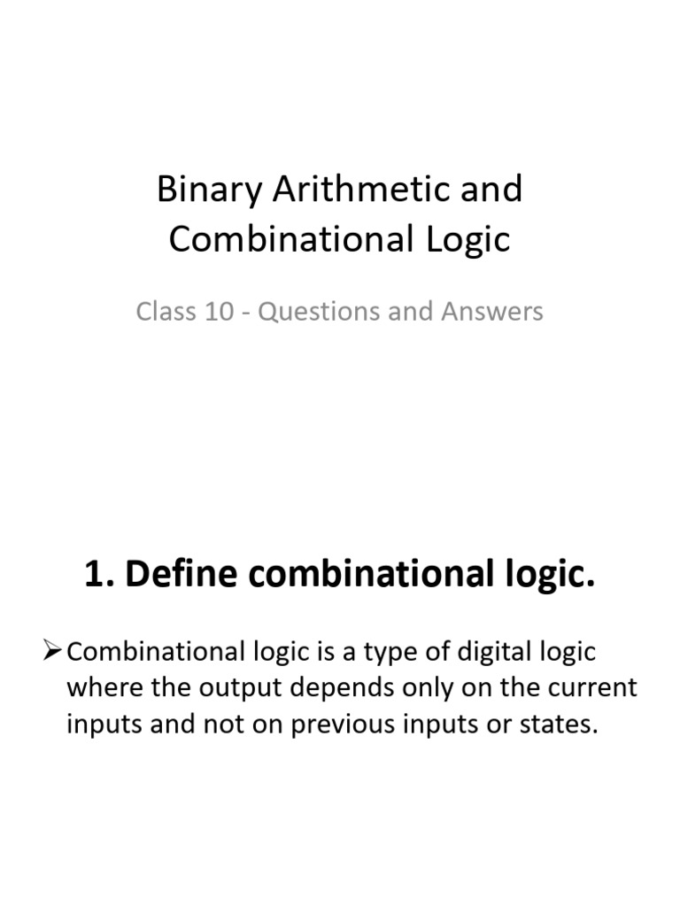 Class 10 Binary Logic Q&A Guide | PDF | Logic Gate | Electronic Design