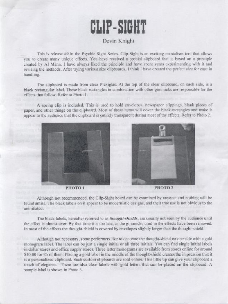 Devin Knight - Clip-Sight | PDF