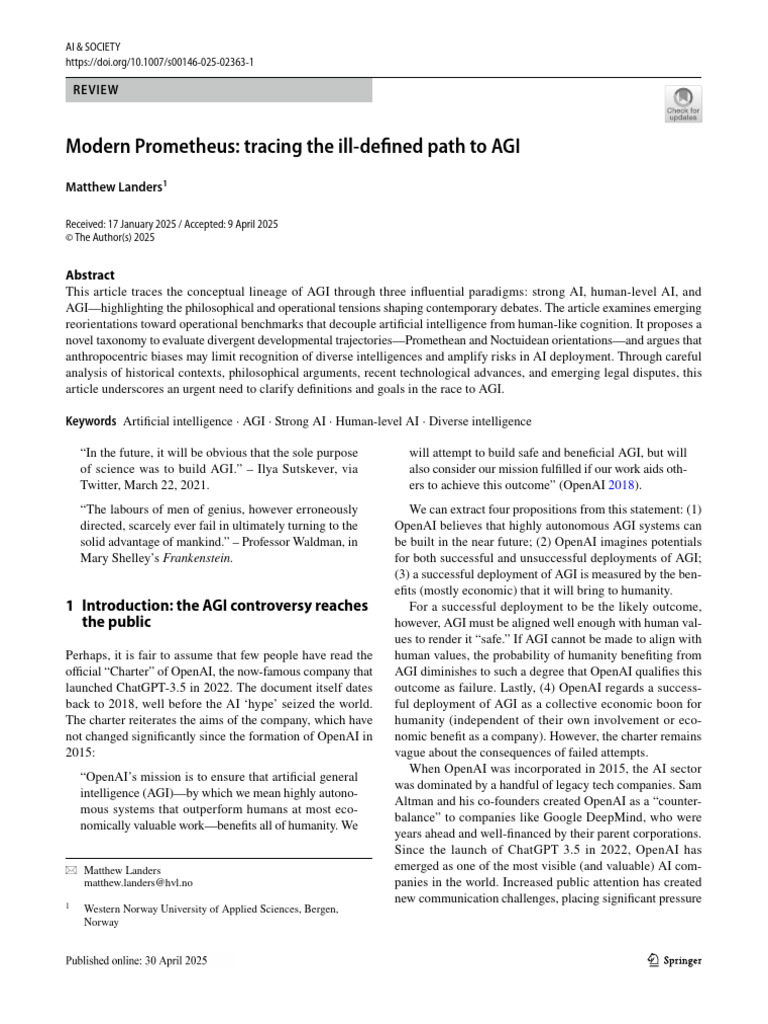 Pathways to Artificial General Intelligence | PDF | Artificial ...