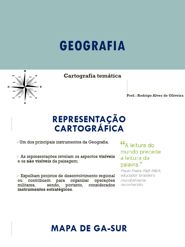 Projeções e Representações Cartográficas | PDF | Mapa | Latitude