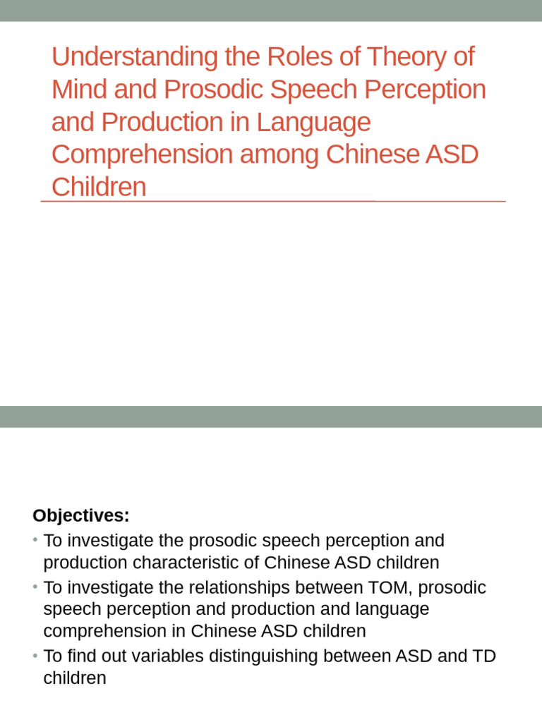 Prosodic Speech in Chinese ASD Children | PDF | Wechsler Adult ...