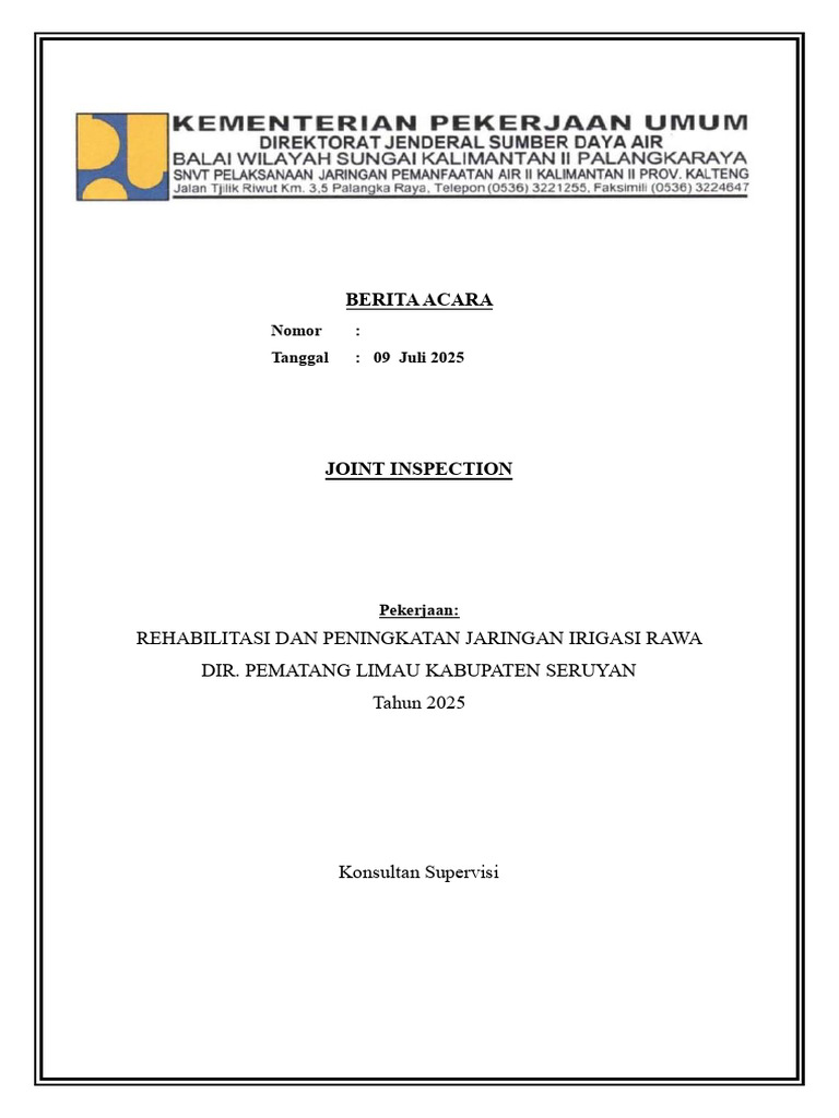 BA Joint Inspection-1 | PDF