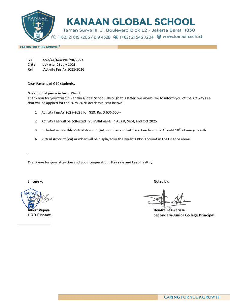 G10 Activity Fee Details 2025-2026 | PDF
