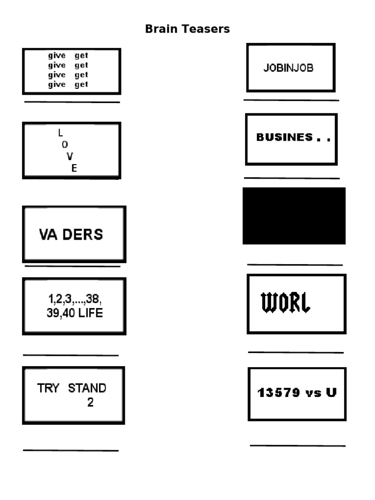 Brain Teasers | PDF