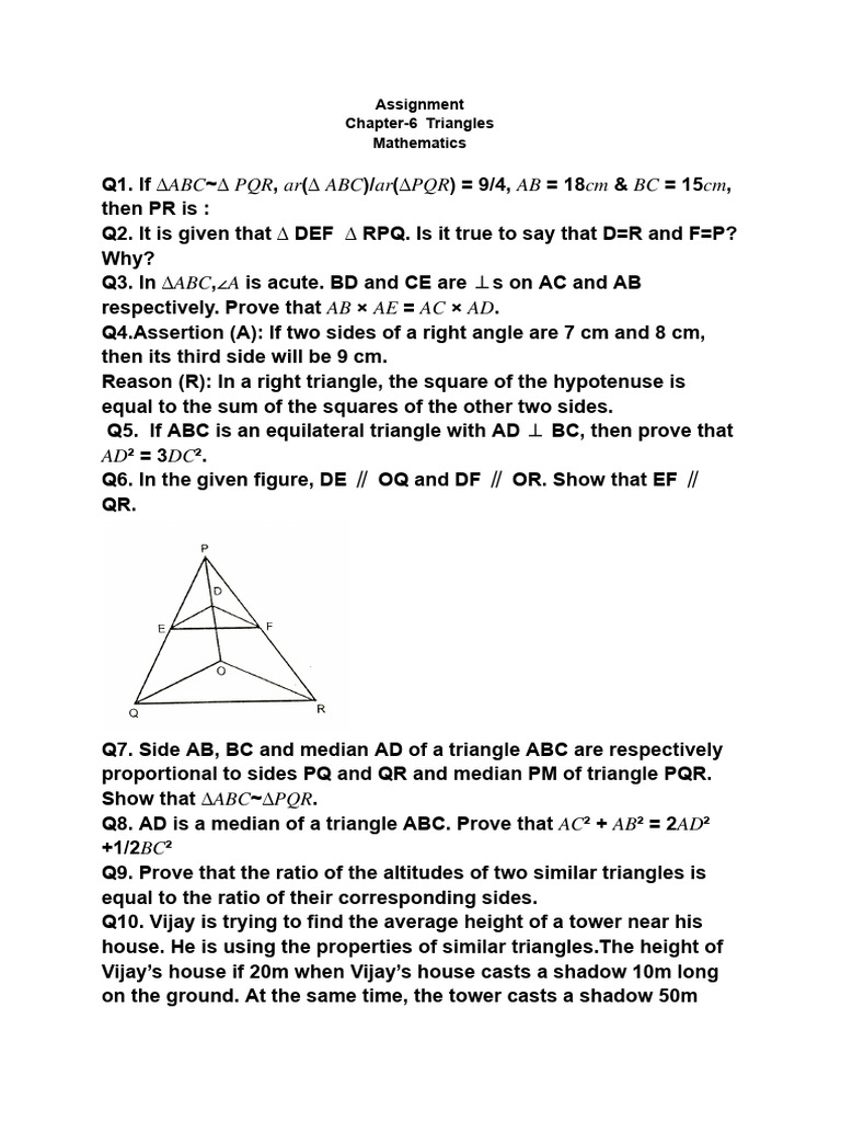 Triangle Properties and Problems | PDF