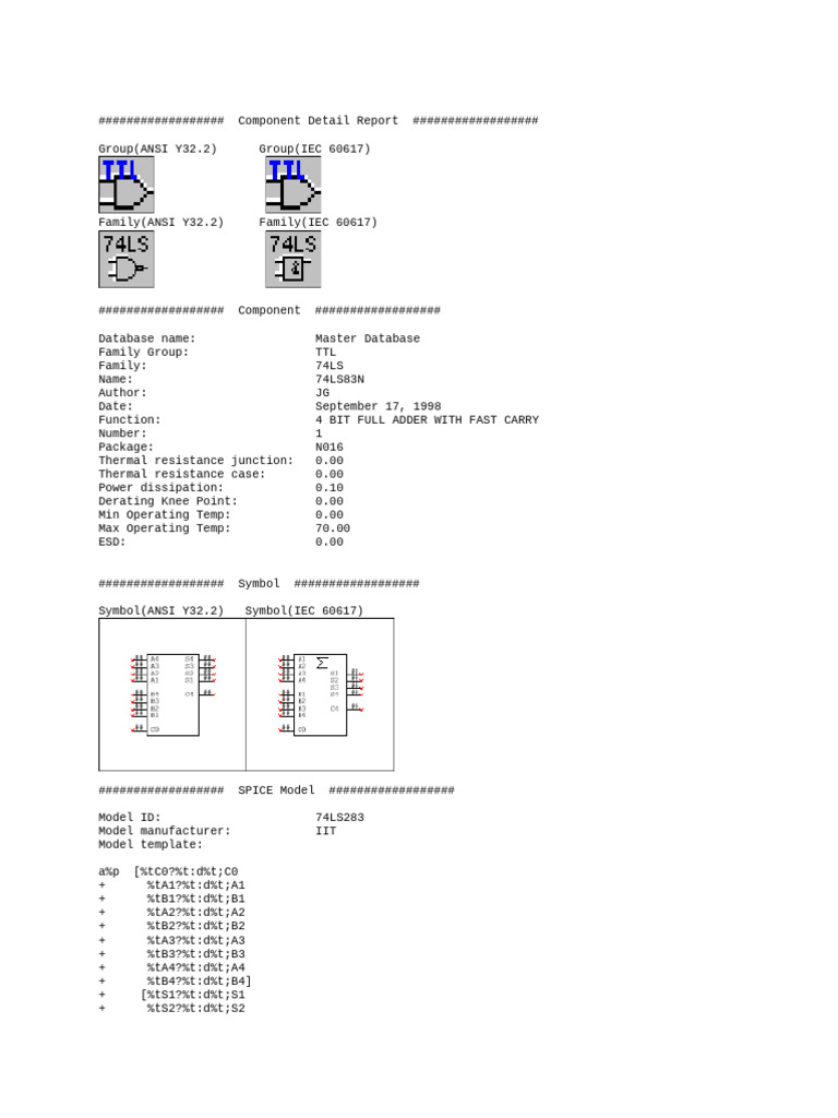 74LS83N 4-Bit Full Adder Details | PDF | Digital Electronics | Computer ...