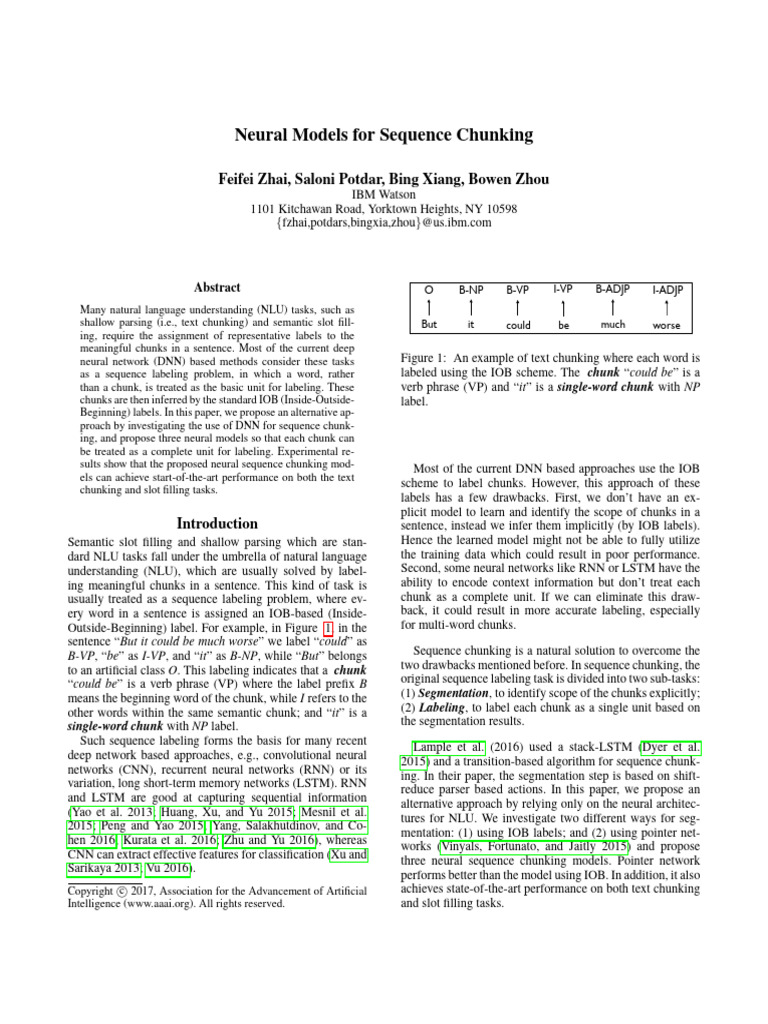 Deep Learning for Text Chunking Survey | PDF | Image Segmentation ...