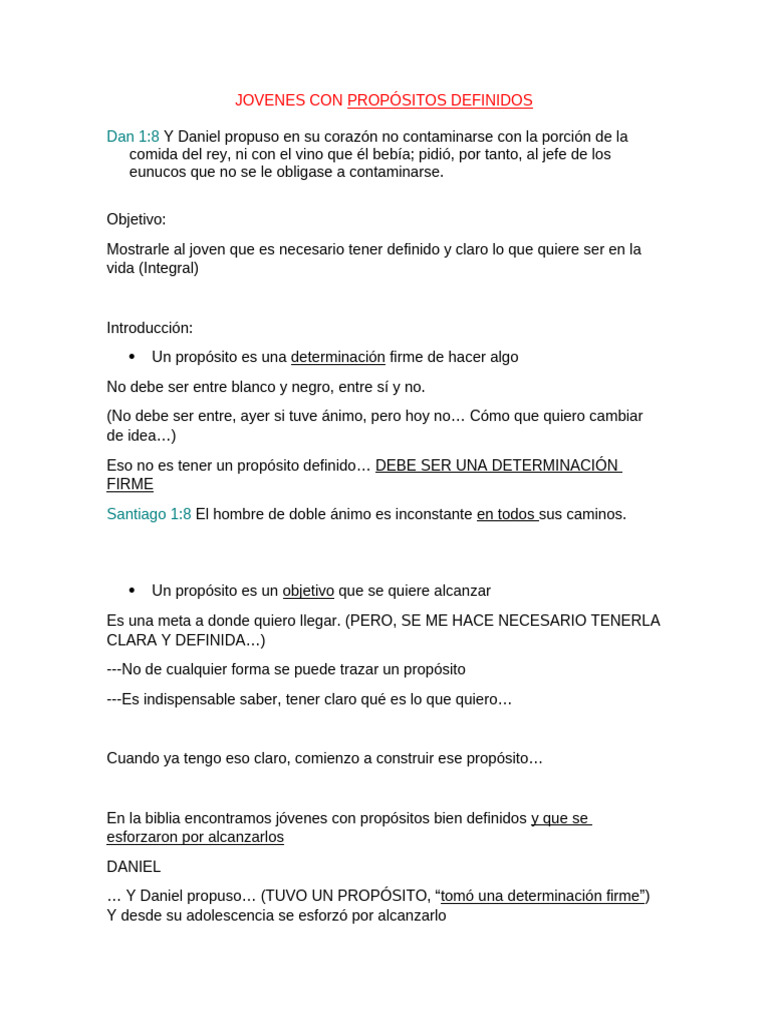Jóvenes con Propósitos Definidos | PDF