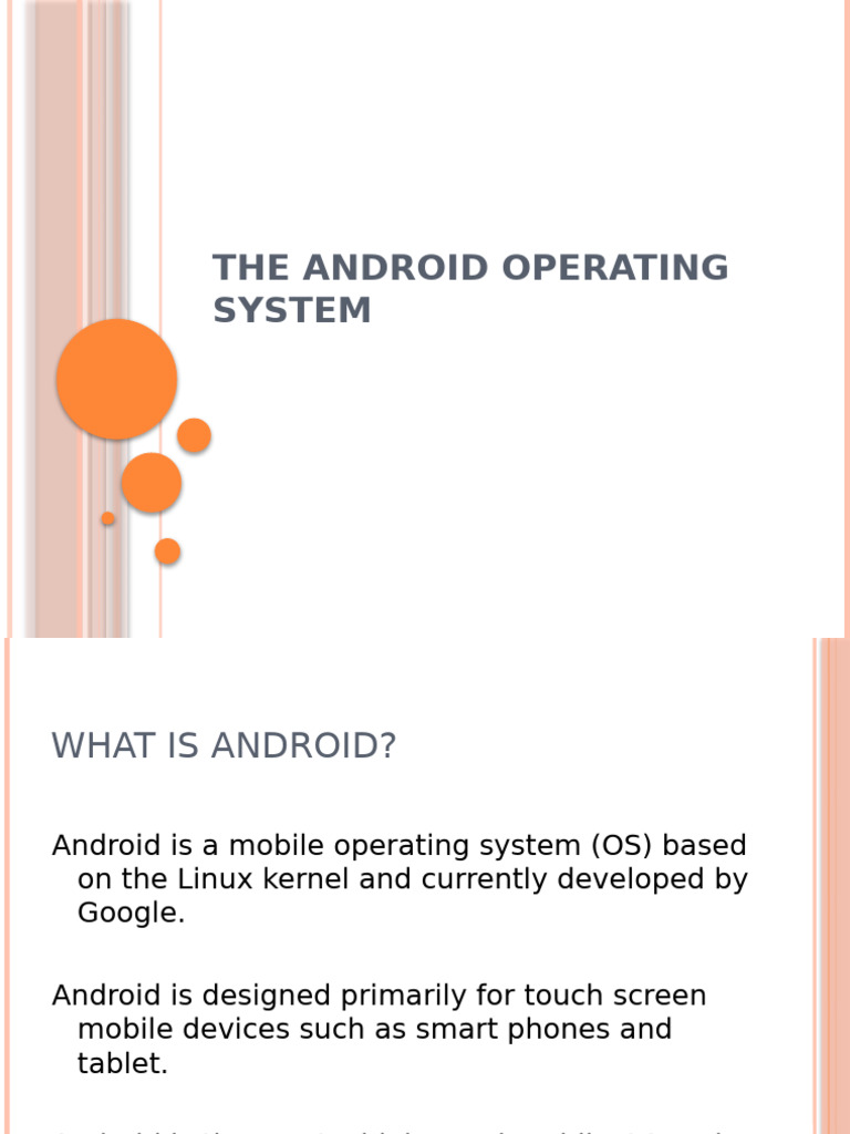 Overview of Android Operating System | PDF | Android (Operating System ...