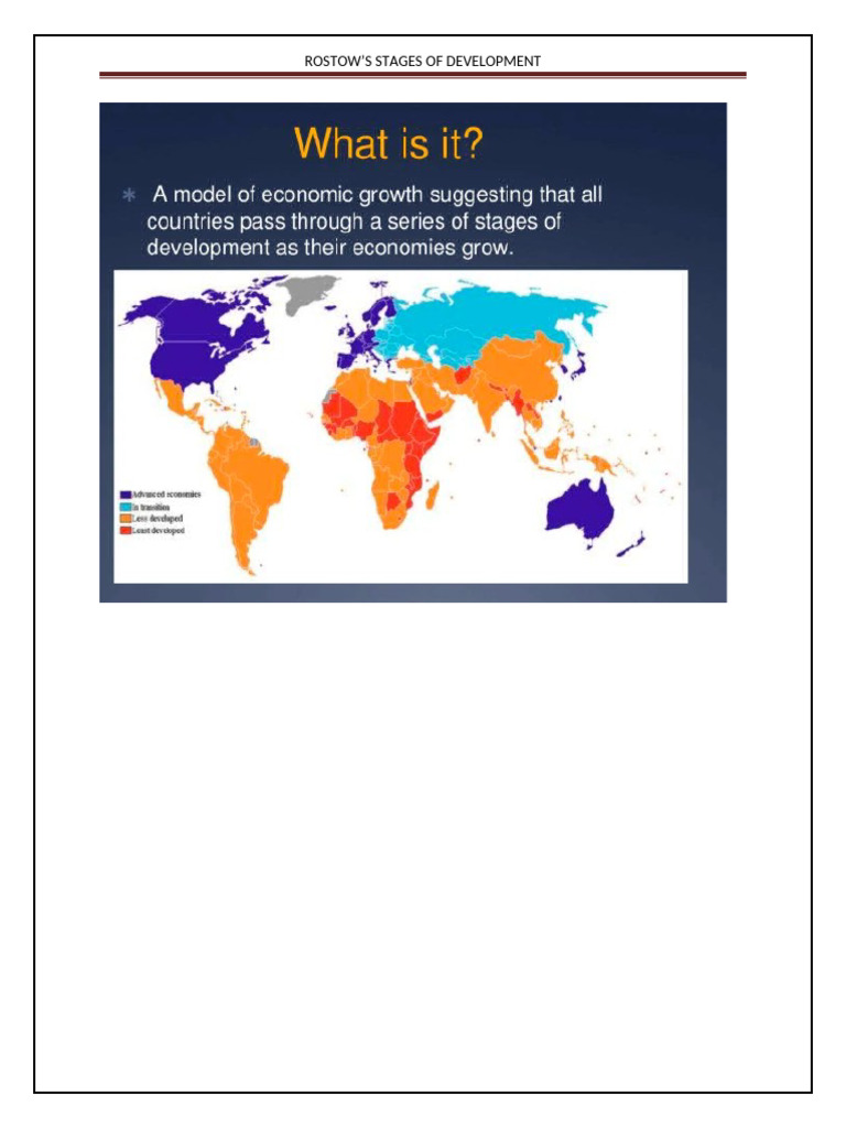 Rostow's Stages of Development | PDF