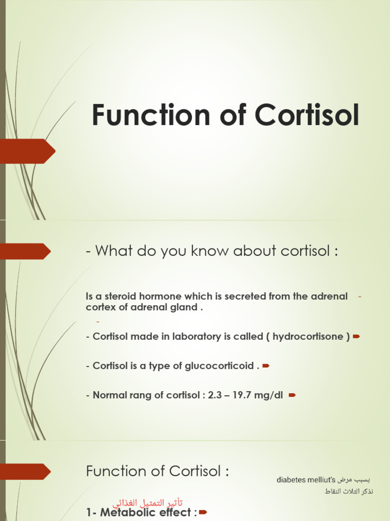 Functions and Effects of Cortisol | PDF | Cortisol | Adrenal Gland