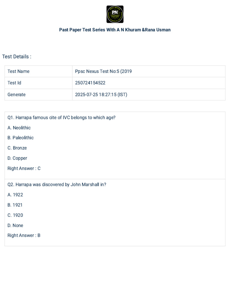 Solved Yesterday Test No 5 | PDF