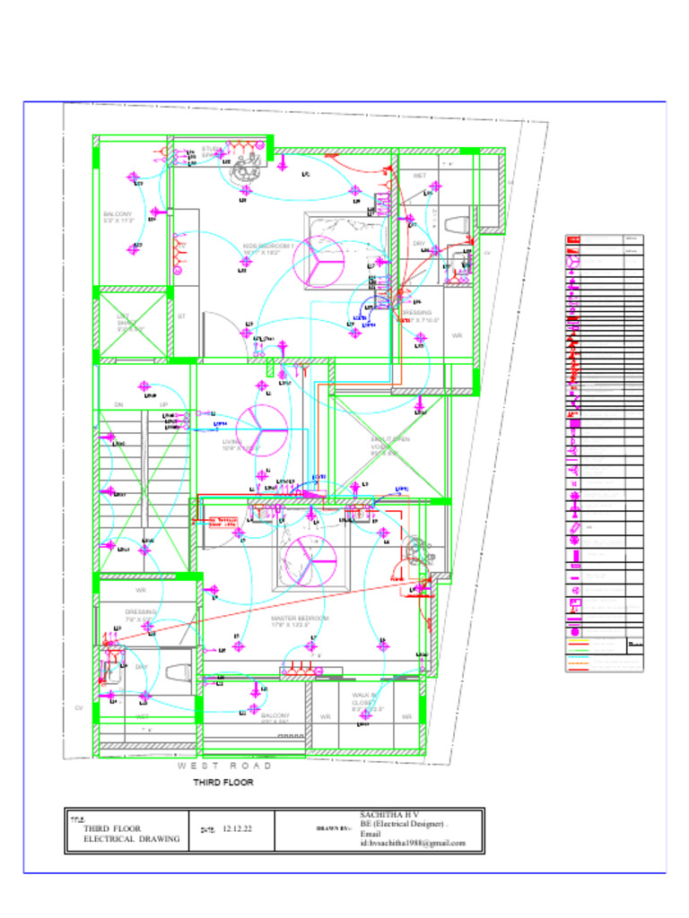 Ar-22-06 Manjunath Third Floor Electrical Drawing 12-12-22-Model | PDF ...