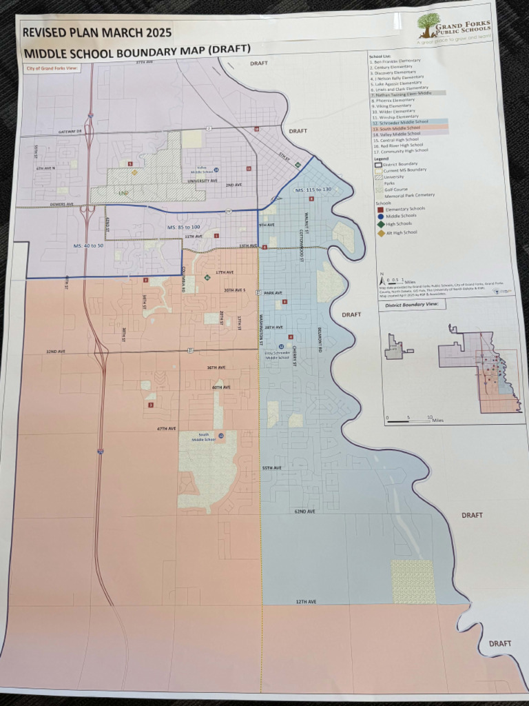 Grand Forks Public Schools Revised Middle School Boundary Plan Draft ...