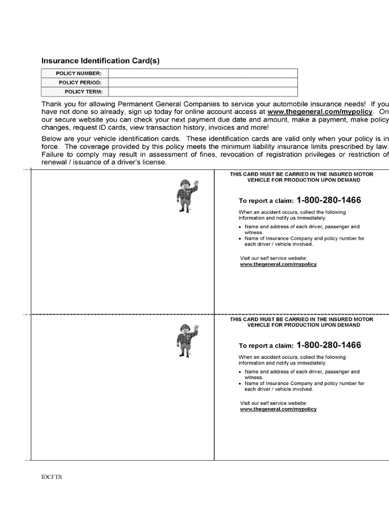 Ohio Auto Insurance ID Card 2025-2026 | PDF