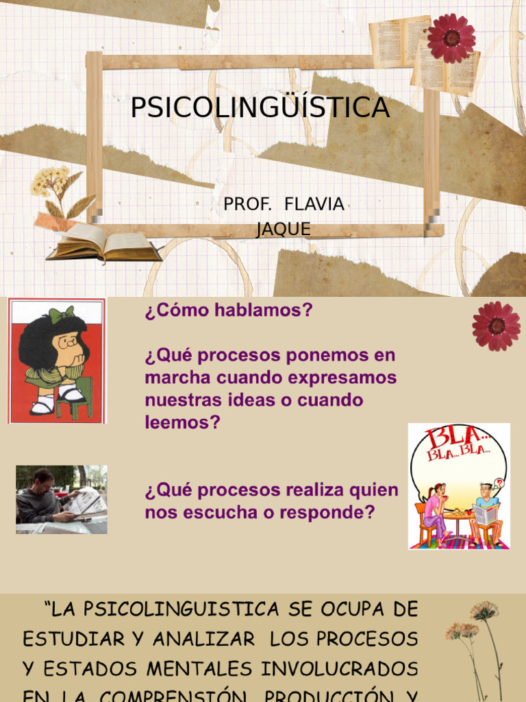 Fundamentos de la Psicolingüística | PDF