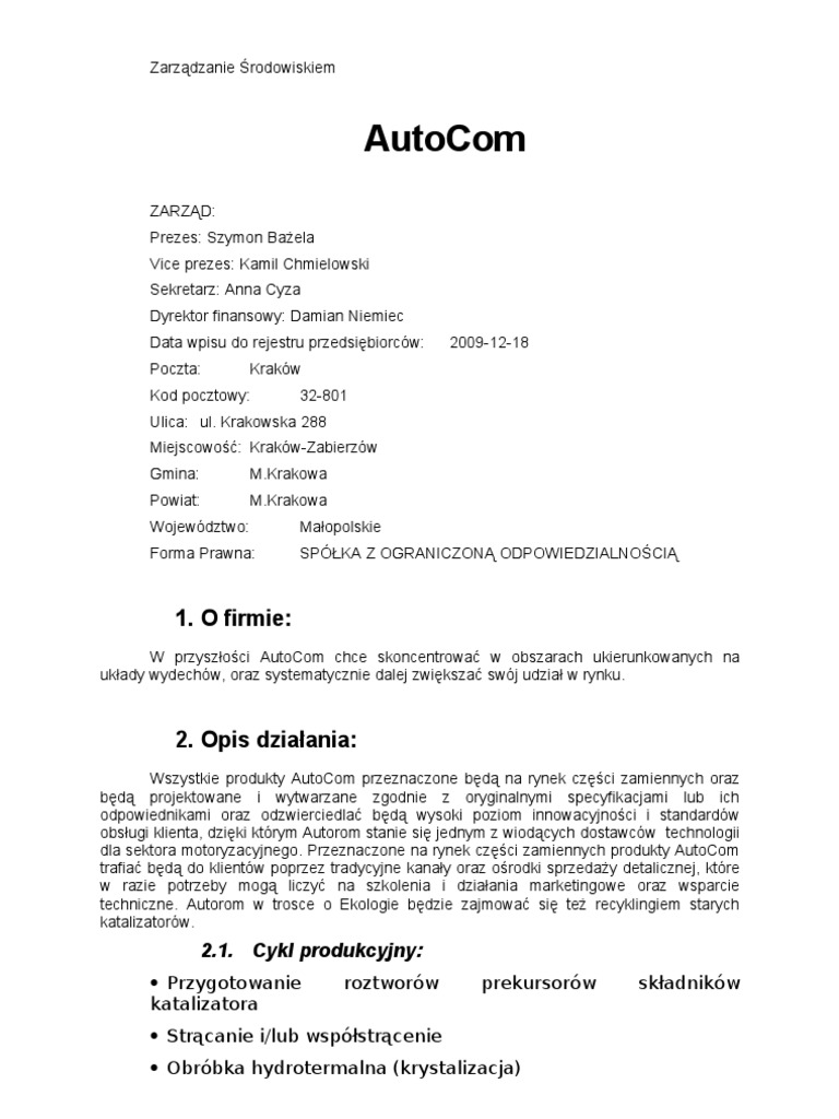 Auto Com 1 | PDF