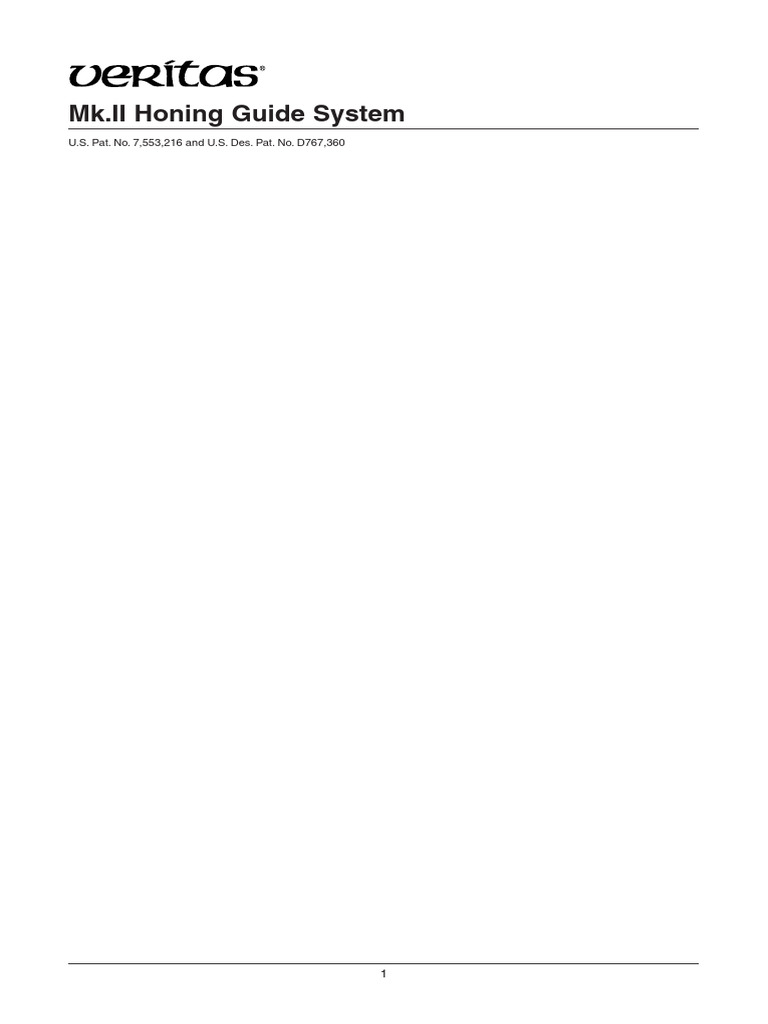 Manual Guía de Afilado Veritas MkII | PDF | Herramientas