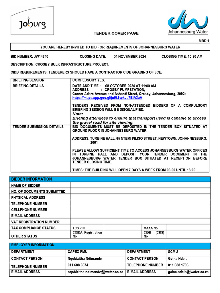 Johannesburg Water Tender JW14340 Details | PDF | Taxes | Specification ...