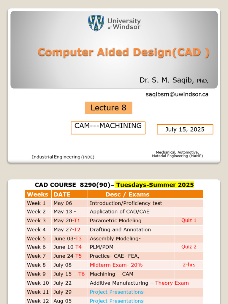Lecture 08 Maching July 15 | PDF | Cartesian Coordinate System ...