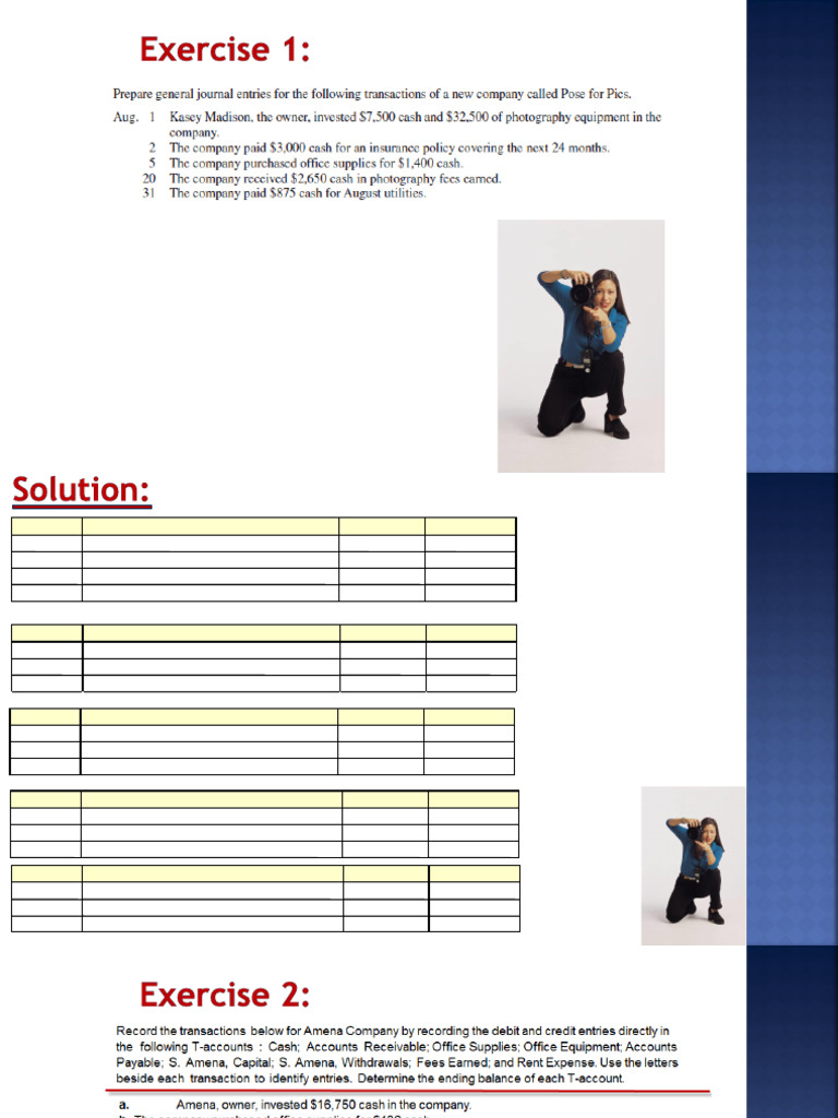 Extra Exercises | PDF | Debits And Credits | Equity (Finance)