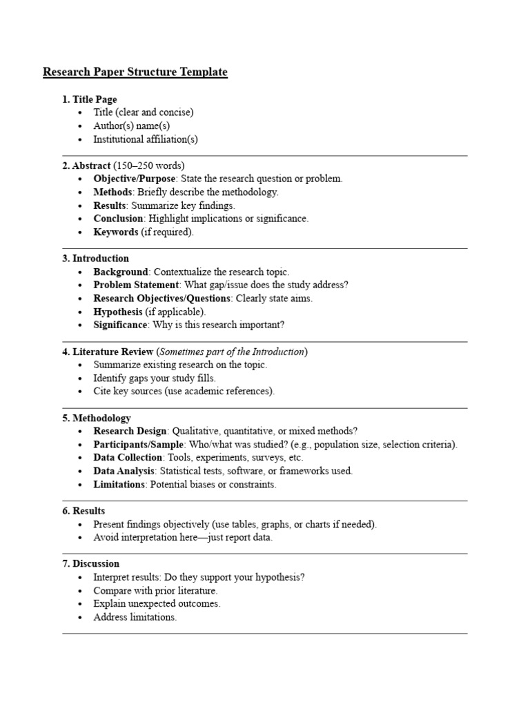 Research Paper Structure Guide | PDF