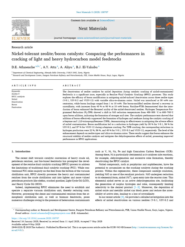 Original Research Publication 2 | PDF | Cracking (Chemistry) | Gas ...