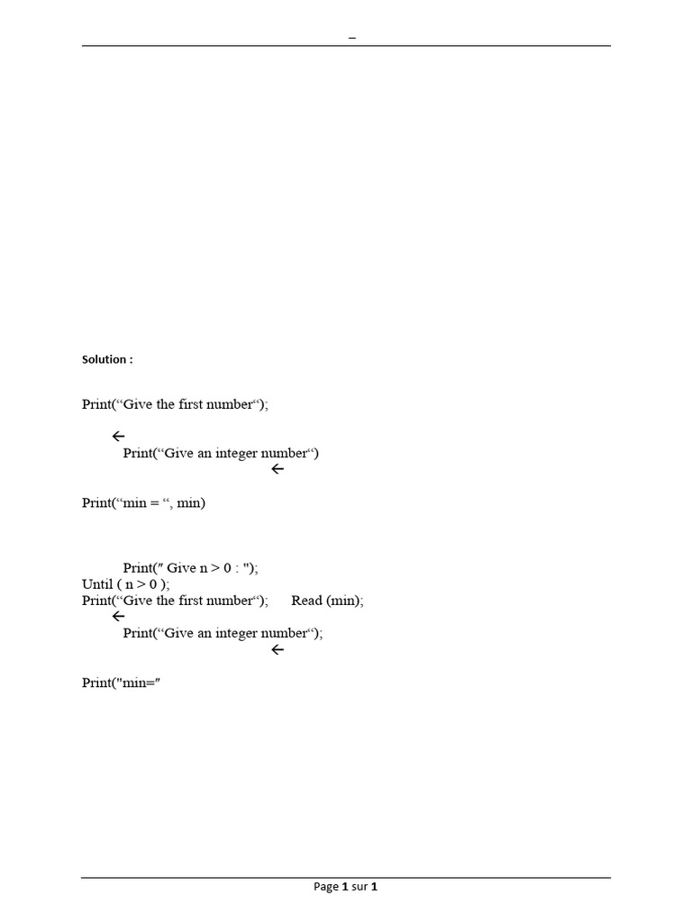 Algorithmic Exercises on Integer Operations | PDF