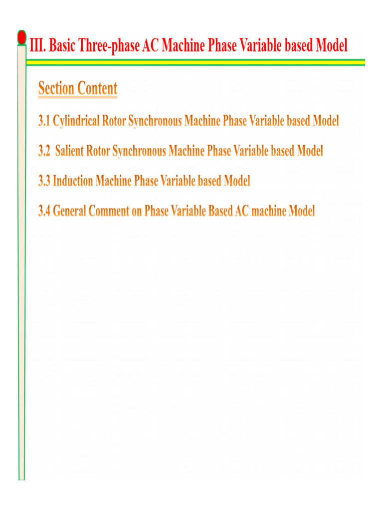 Three-Phase AC Machine Modeling Techniques | PDF | Electric Motor ...