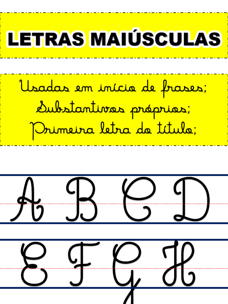 Letras Maiúsculas e Minúsculas | PDF