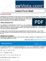 Standard Form Math