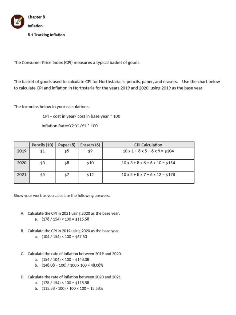 Chapter 8 Tracking Inflation | PDF