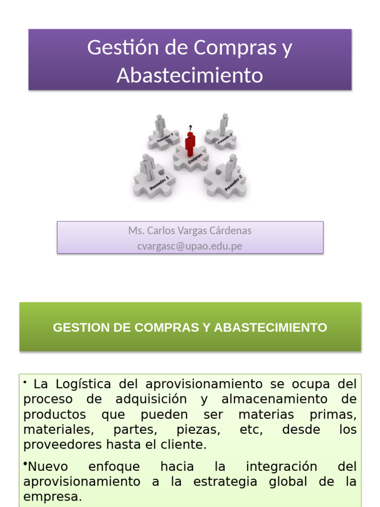 Estrategias en Gestión de Compras y Abastecimiento | PDF | Logística ...