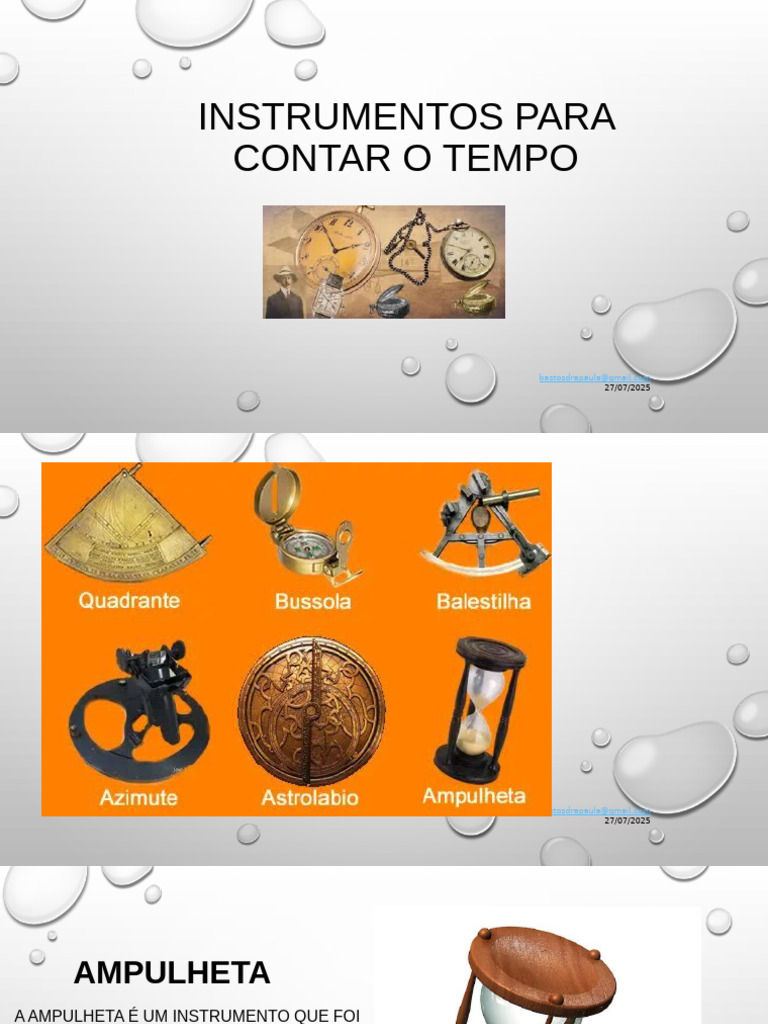 Instrumentos Históricos de Medição do Tempo | PDF | Tempo