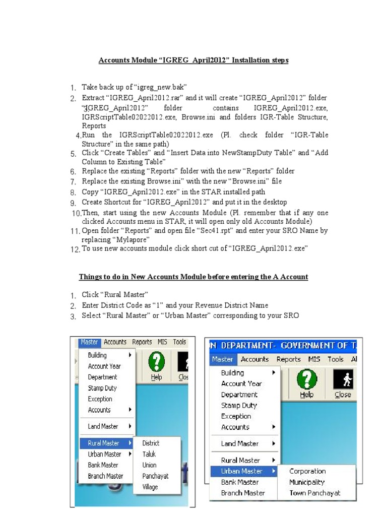 IGREG_April2012 Accounts Module Setup | PDF | Finance & Money ...